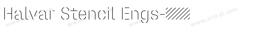 Halvar Stencil Engs字体转换